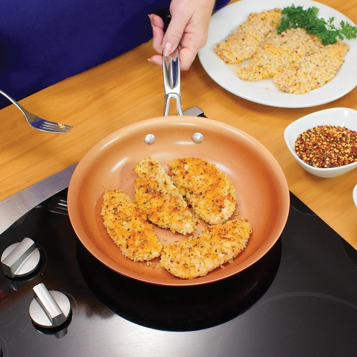 Non-Stick Copper Frying Pan