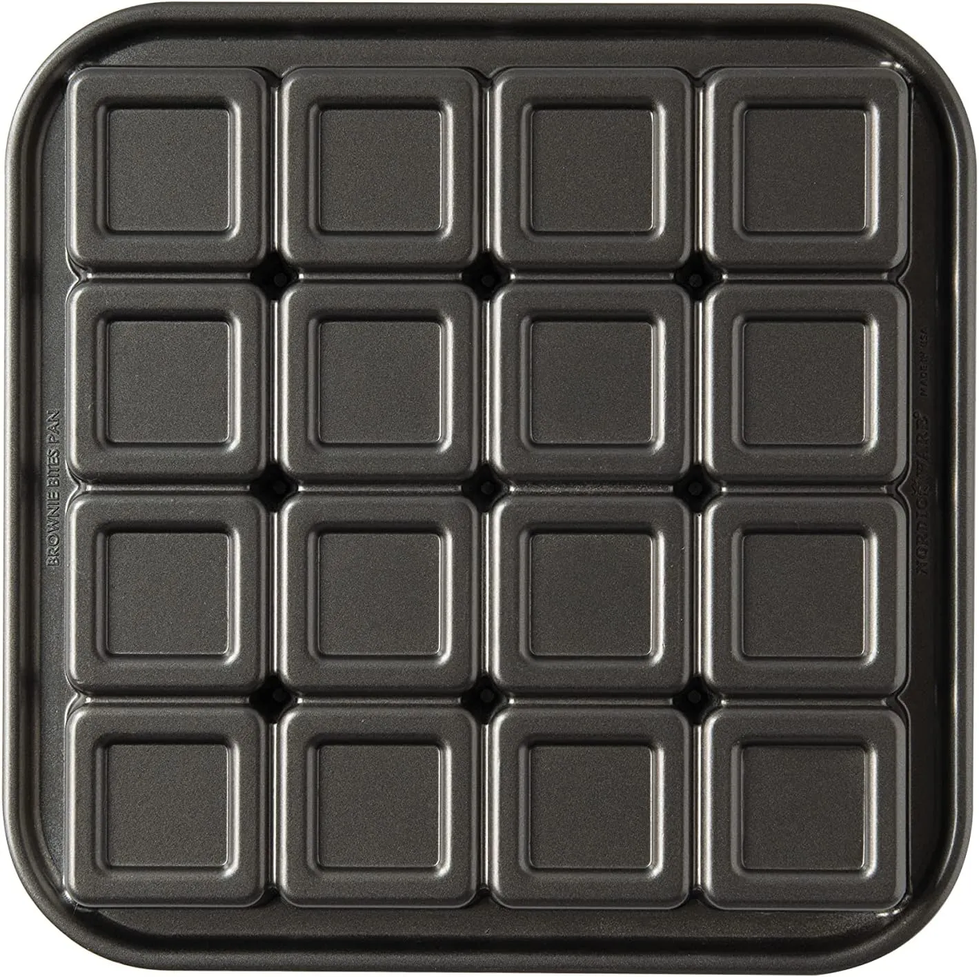 Nordic Ware Pro-Cast Brownie Bites Pan, 2", Graphite
