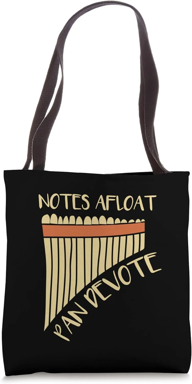 Notes Afloat Pan Devote Pan Flute Tote Bag