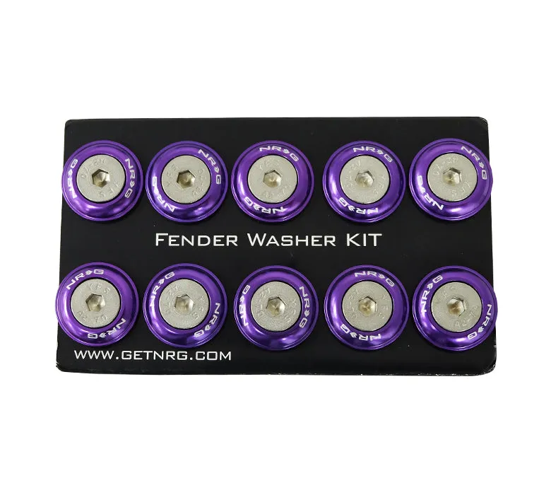 NRG FW-100PP Purple Rivets for Plastic Fender Washer Kit (Set of 10)