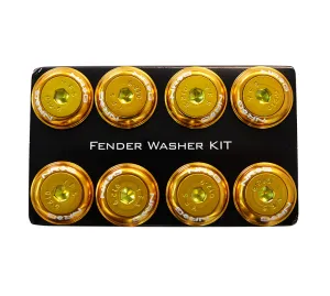 NRG FW-800RG Rose Gold with Color Matched Bolts Rivets for Plastic Fender Washer Kit (Set of 8) - M8 Size Fits 12mm Bolts