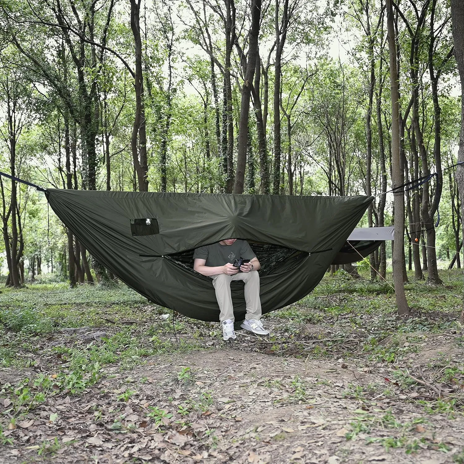 onewind Premium Hammock Zipper Windsock for Zipper Netted Hammock, Hammock Winter Sock for Wind Blocker, Lightweight and Wind-Resistant Protector for Cold Weather, OD Green