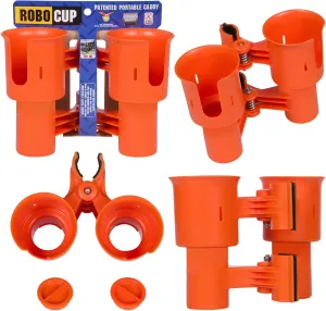 (Orange), Best Cup Holder for Drinks, Fishing Rod/Pole, Boat, Beach Chair, Golf Cart, Wheelchair, Walker, Drum Sticks, Microphone Stand