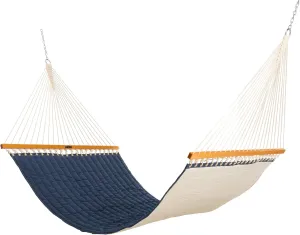 Original Pawleys Island Large Spectrum Indigo Sunbrella Quilted Hammock with Free Extension Chains & Tree Hooks, Handcrafted in The USA, Accommodates 2 People, 450 LB Weight Capacity, 13 ft. x 55 in.