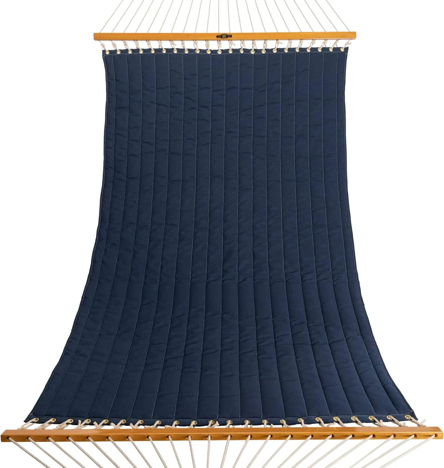 Original Pawleys Island Large Spectrum Indigo Sunbrella Quilted Hammock with Free Extension Chains & Tree Hooks, Handcrafted in The USA, Accommodates 2 People, 450 LB Weight Capacity, 13 ft. x 55 in.