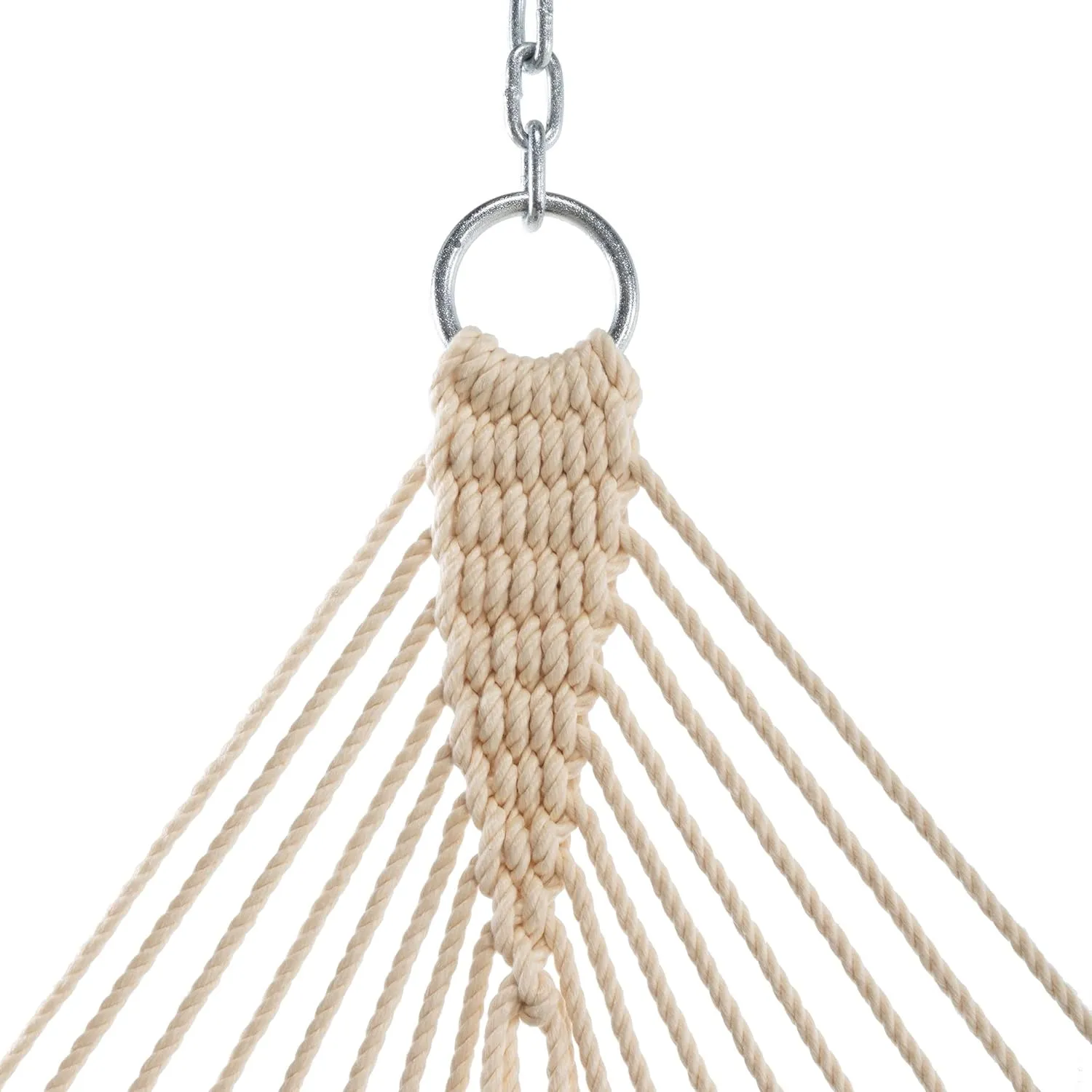 Original Pawleys Island Large Spectrum Sand Sunbrella Quilted Hammock with Free Extension Chains & Tree Hooks, Handcrafted in The USA, Accommodates 2 People, 450 LB Weight Capacity, 13 ft. x 55 in.