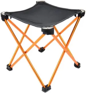 Outdoor Camp Chairs, Aluminum Alloy Ultralight Fishing Chair Foldable Portable Durable Camping Chair for Hiking Travel Outdoor Tools Lawn Chairs Adults(Orange)