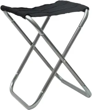 Outdoor Camping Chair Golden Aluminum Alloy Folding Chair with Bag Stool for Seat Fishing Camping(Dark Gray)