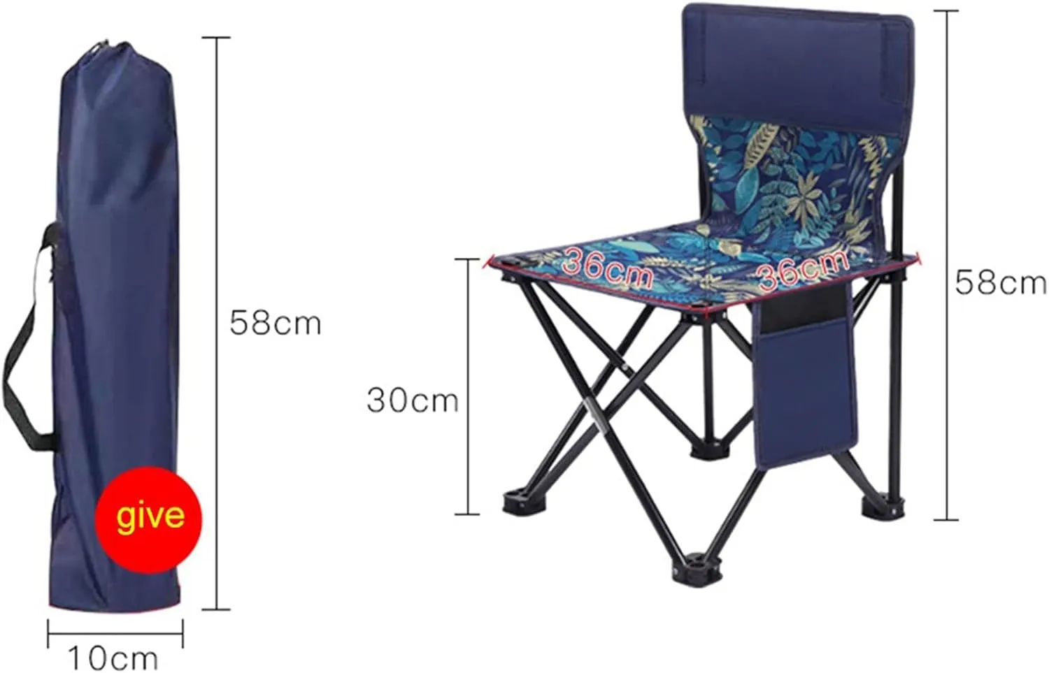 Outdoor Chair Outdoor Camping Chairs Portable Fishing Chair Fishing Leisure Folding Stool Aluminum Alloy Camping Hiking Camp Chairs (Color : 4)