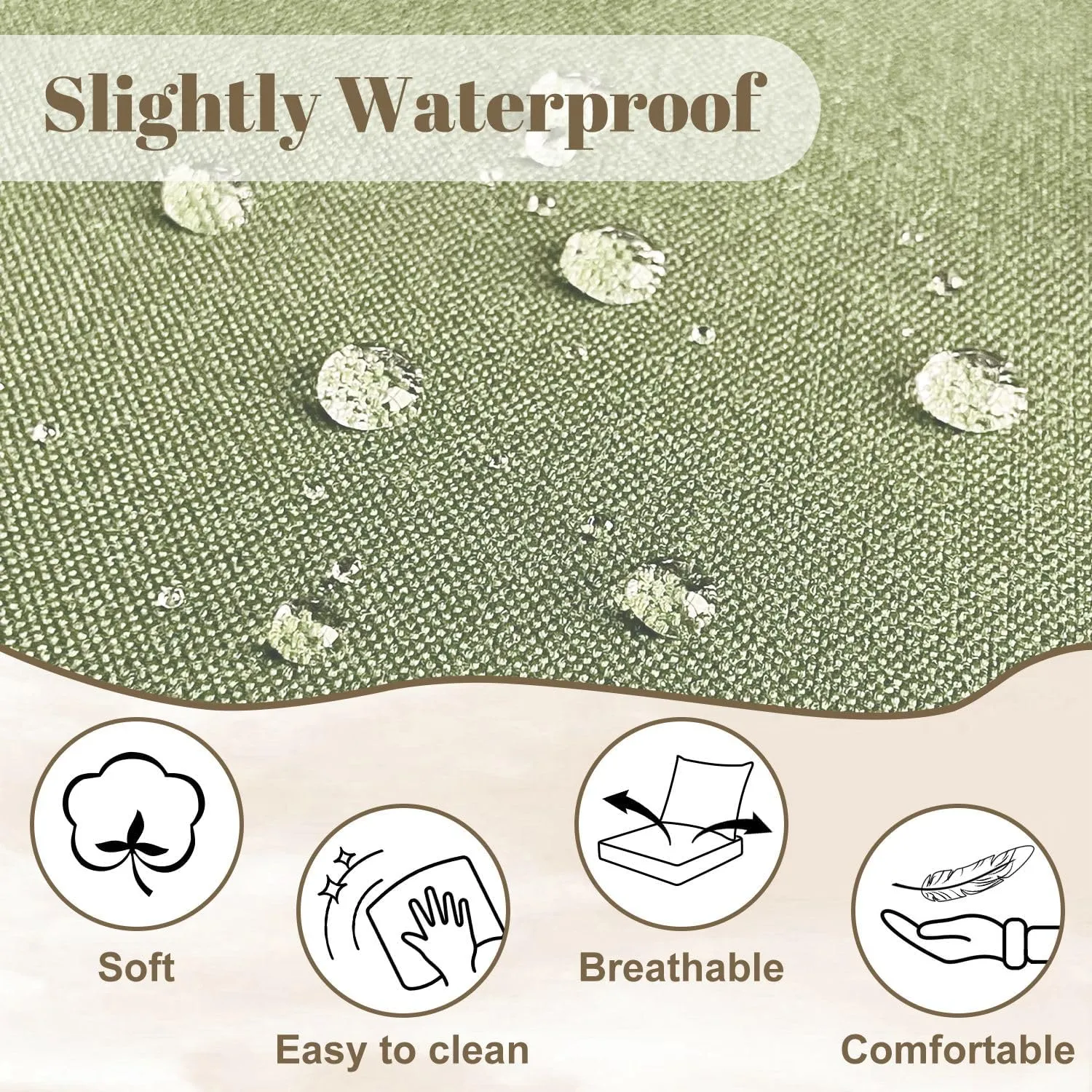 Outdoor Deep Seat Cushion Set 24 x 24 Inch, Modern Aerial Night View Manarola Fishing Village Seascape Cinque Waterproof Patio Furniture Lounge Chair Cushions for Wicker Seat Sofa Couch