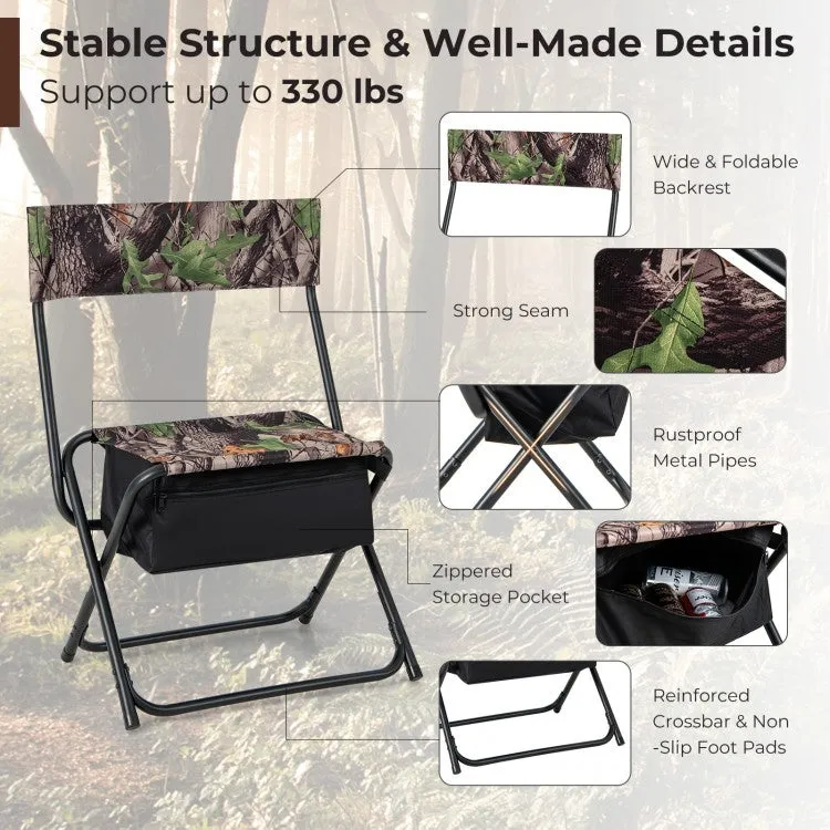 Outdoor Folding Camping Chair with Storage Bag - Suitable for Hiking, Fishing, Camping, and Picnics