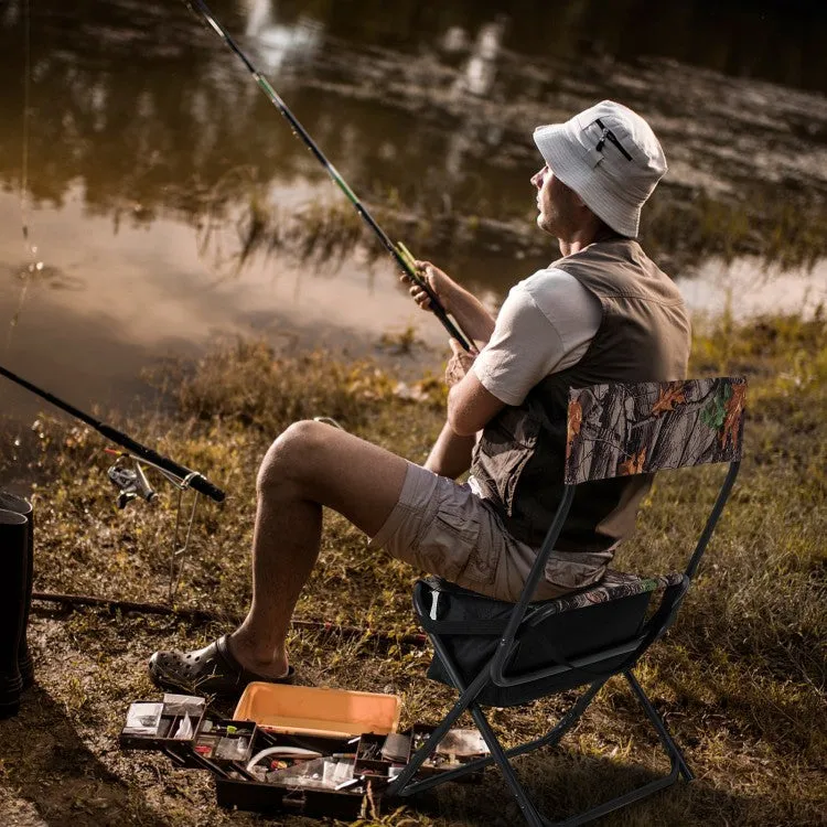 Outdoor Folding Camping Chair with Storage Bag - Suitable for Hiking, Fishing, Camping, and Picnics