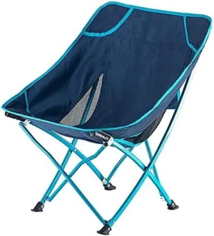 Outdoor Folding Chair Camp Chair Moon Breathable Fishing Camping Chairs Portable Beach Recliner for Festivals, Garden and BBQ Folding
