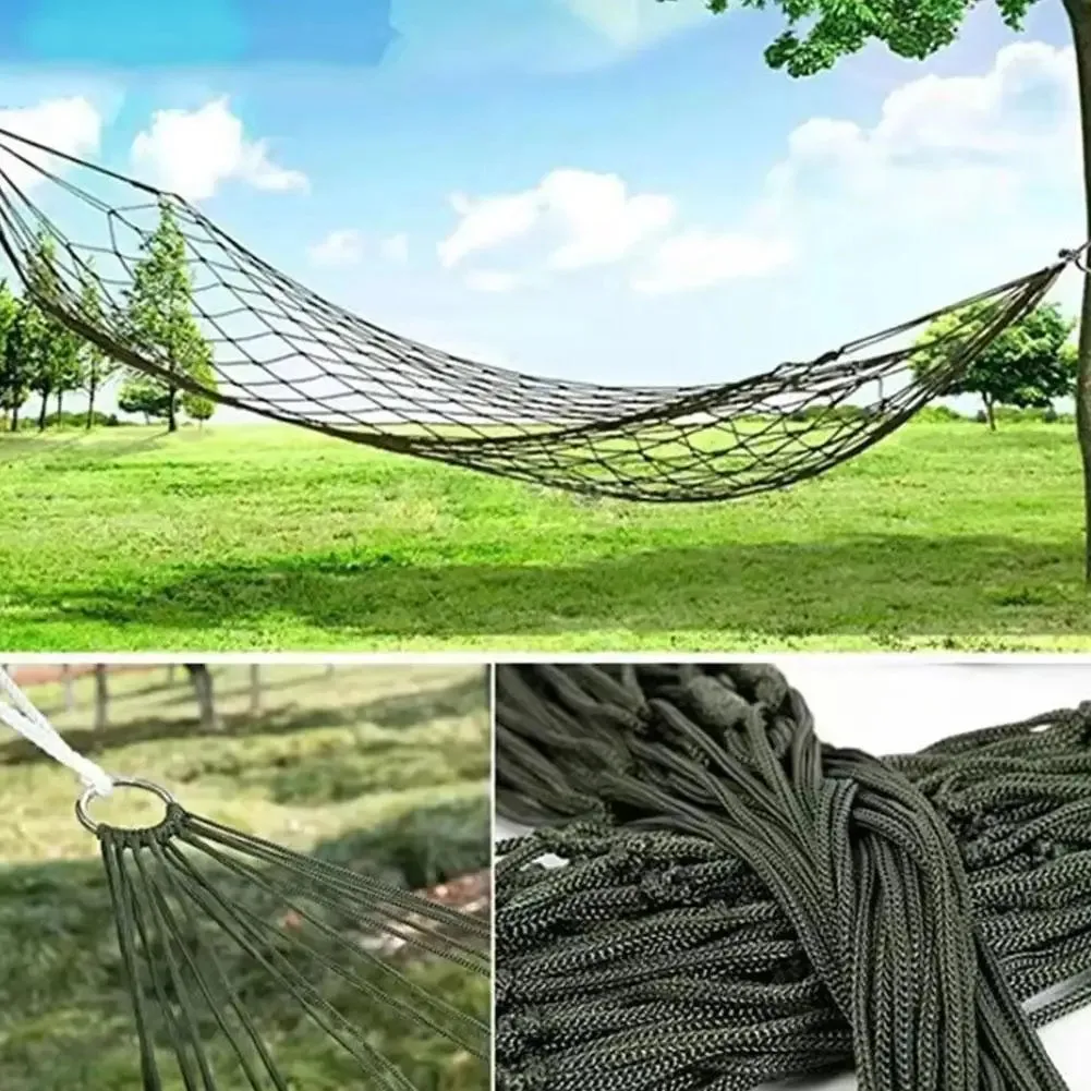 Outdoor Green Mesh Net Hammock