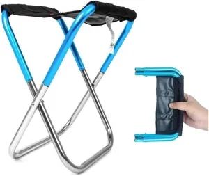 Outdoor Mini Folding Seat,Portable seat,Portable Folding Chair Aluminum Alloy Fishing Chair Barbecue Stool Folding