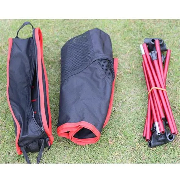 Outdoor Portable Folding Aluminum Chair for Sports Camping Fishing Picnic BBQ Red