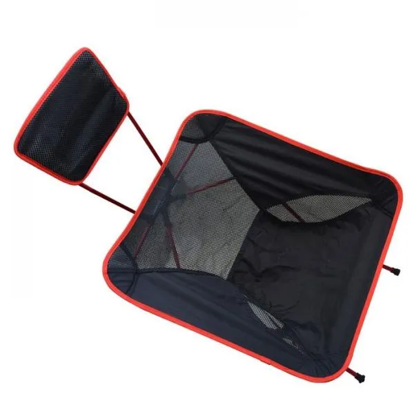Outdoor Portable Folding Aluminum Chair for Sports Camping Fishing Picnic BBQ Red