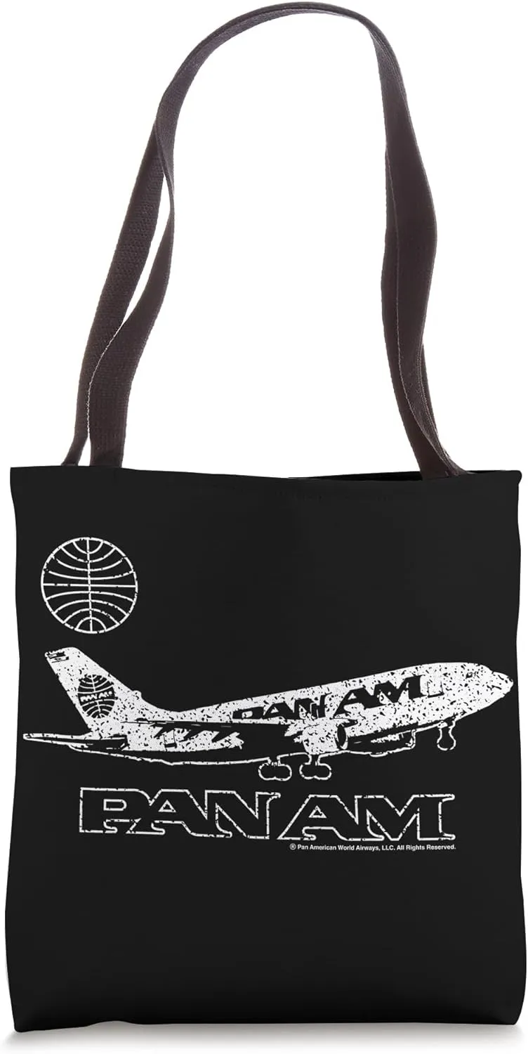 Pan Am Plane Take Off Distressed Tote Bag