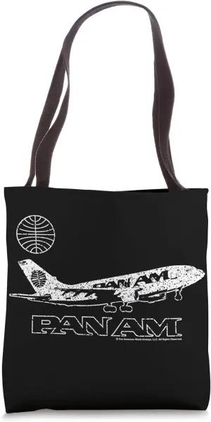 Pan Am Plane Take Off Distressed Tote Bag