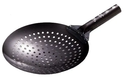 Pan food Fry 27cm Iron Wok Chinese Strainer Frying Pan EPORAS 60812