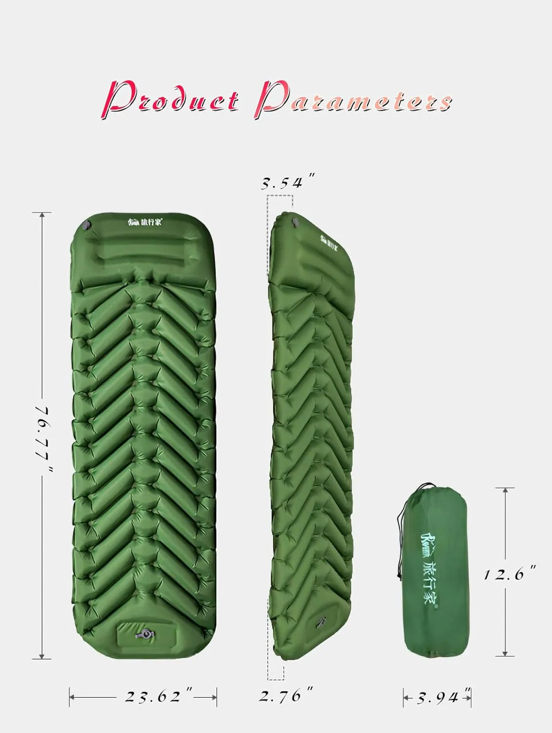 Parachute Nylon Portable Camping Hammock with Tree Straps & Mosquito Net - Heavy-Duty 440lb Capacity, Lightweight for Backpacking, Outdoor, Travel (air Cushion)
