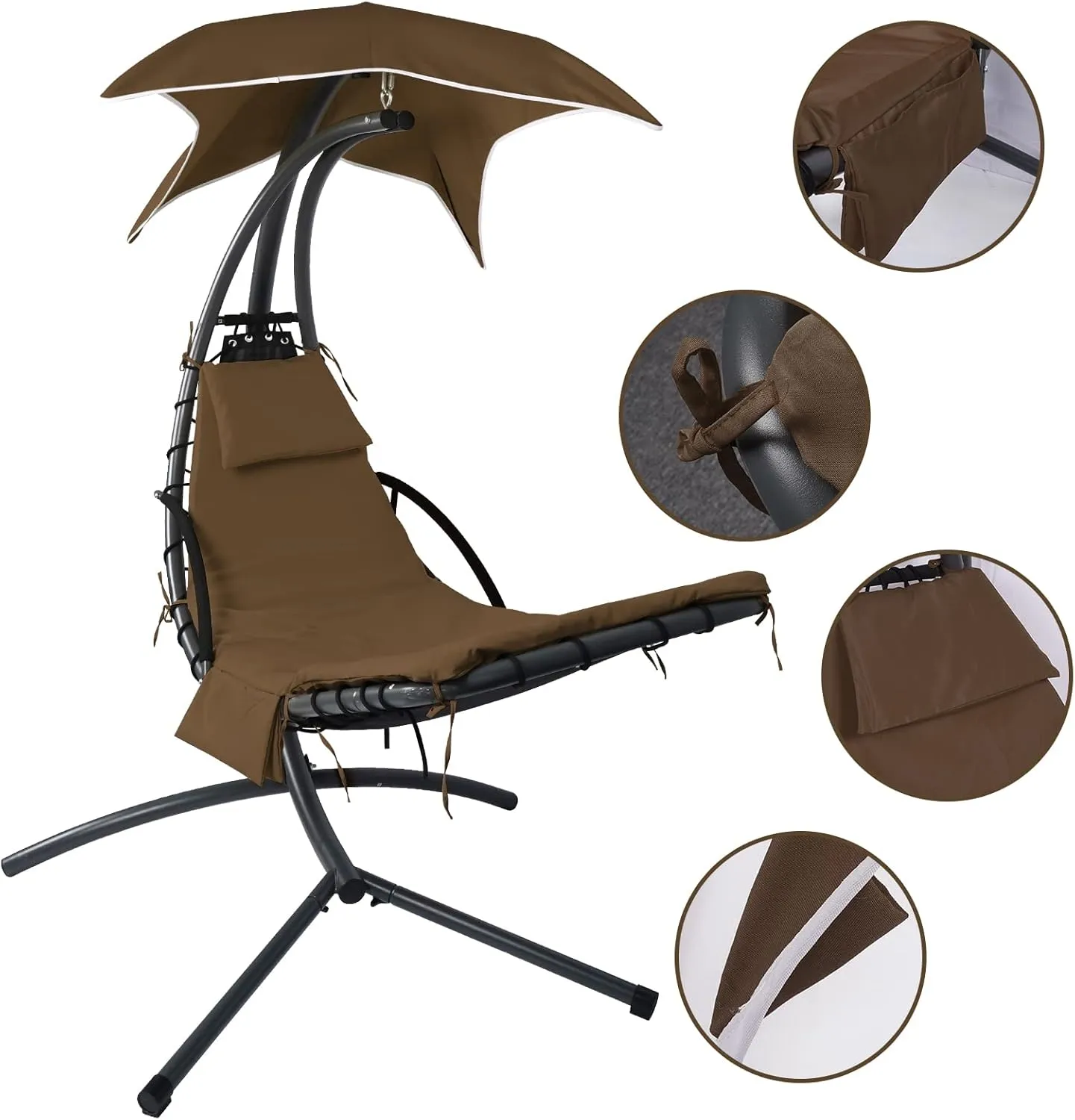 Patio Hanging Lounge Chair Replacement Cushion Cover and Umbrella Fabric,for Outdoor Hanging Hammock Chair Outdoor Chaise Chair Pillow Pad Replacement Cushion Cover
