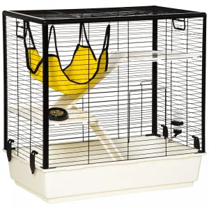 Pawhut Small Animal Cage Habitat Indoor Pet Play House For Guinea Pigs Ferrets Chinchillas, With Acc|Pawhut Cage Petit Animal Habitat Interieur Cage Pour Cochons D'inde Furets Chinchillas, Avec Accesso