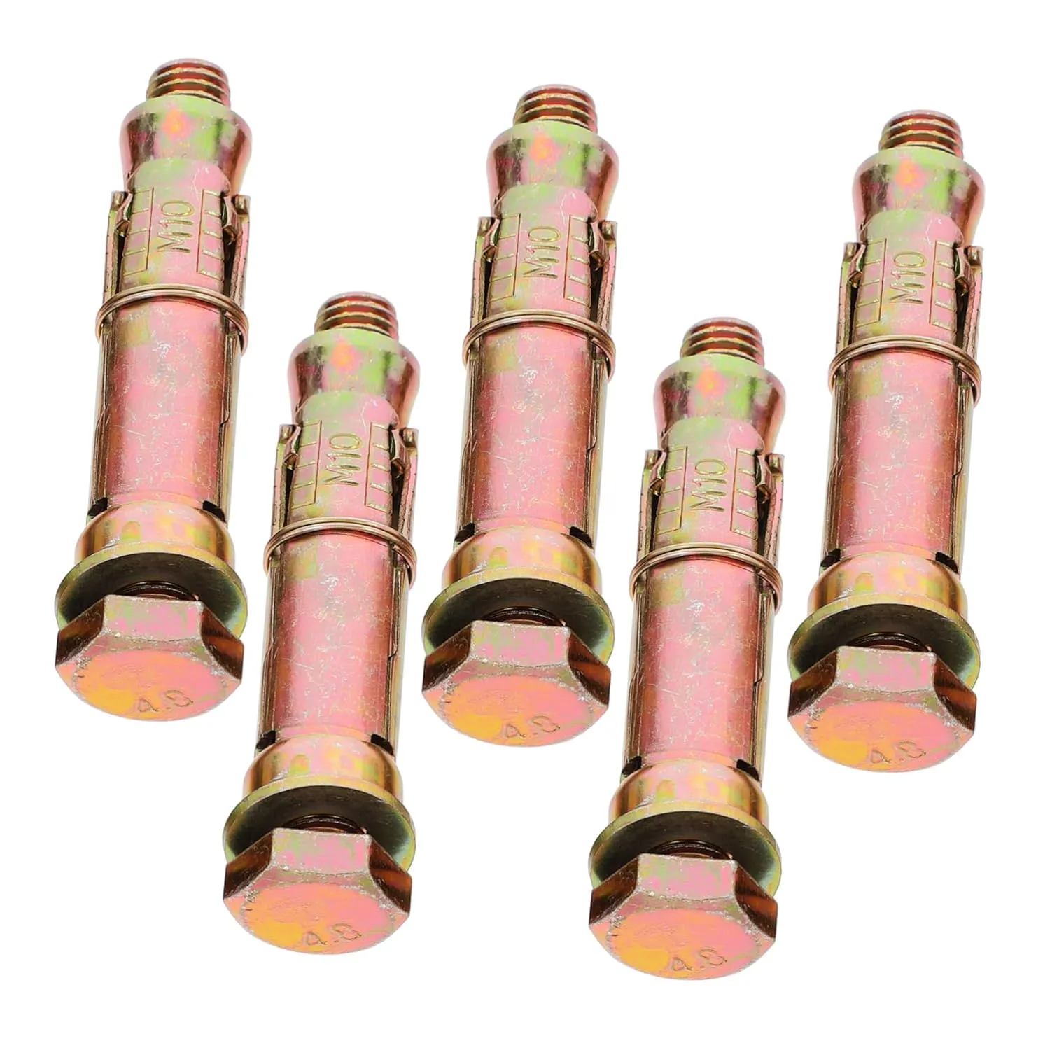 Pcs Gecko Expansion Bolts Heavy Duty Wedge Anchors Colorplated Zinc for Drywall Concrete Mounting