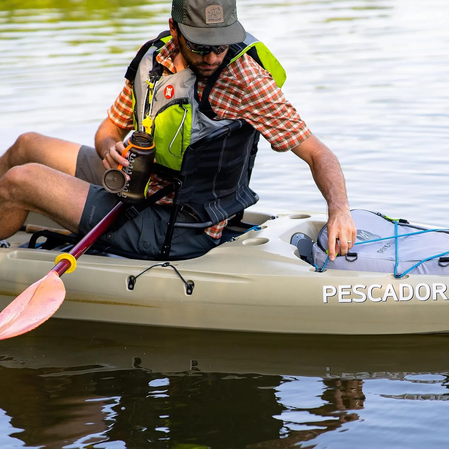 Perception Pescador Pro 10 | Sit on Top Fishing Kayak with Adjustable Lawn Chair Seat | Large Front and Rear Storage | 10' 6"