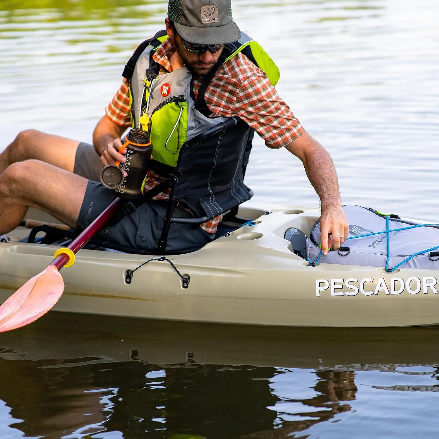 Perception Pescador Pro 10 | Sit on Top Fishing Kayak with Adjustable Lawn Chair Seat | Large Front and Rear Storage | 10' 6"