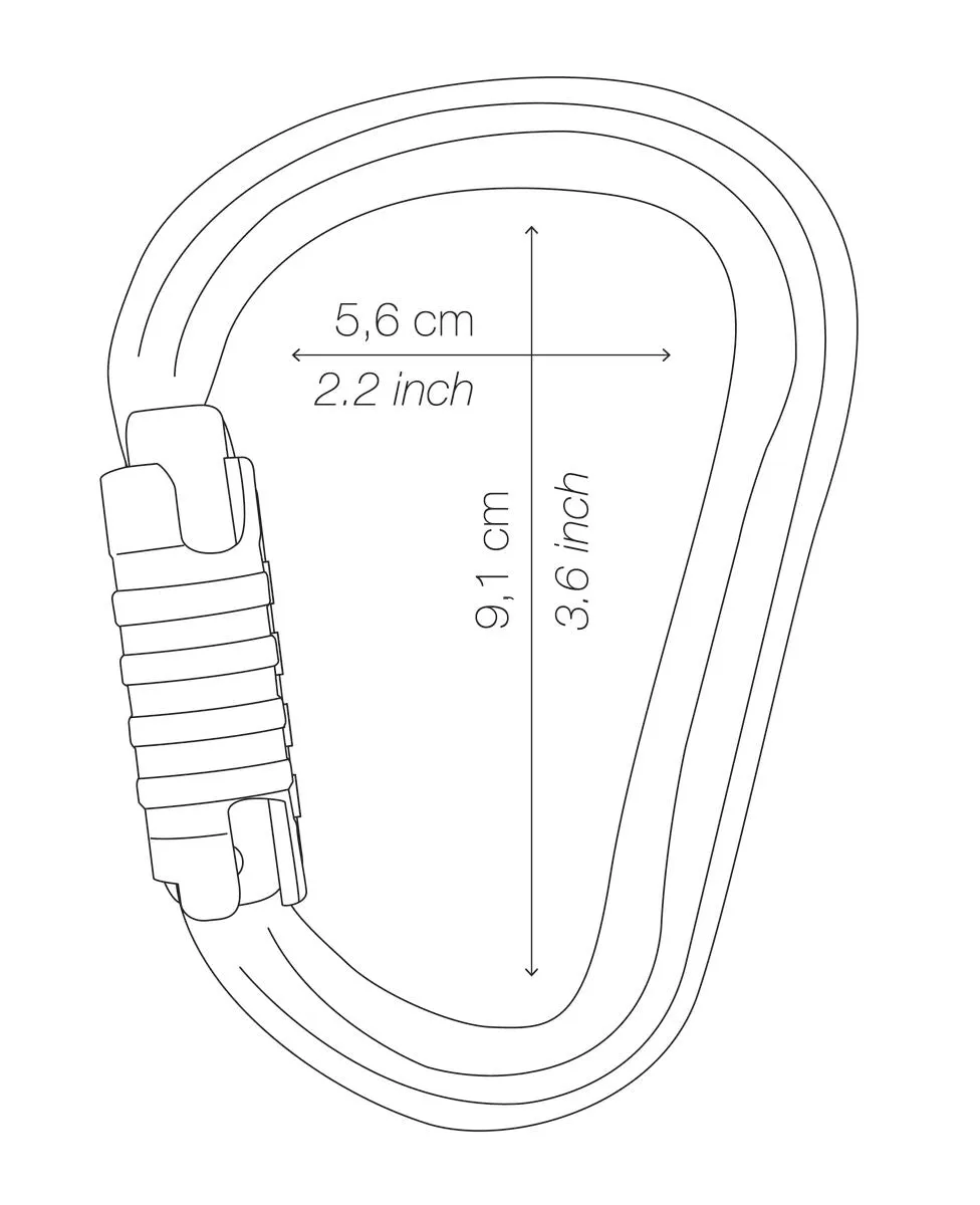Petzl - WILLIAM - SCREW-LOCK - Black