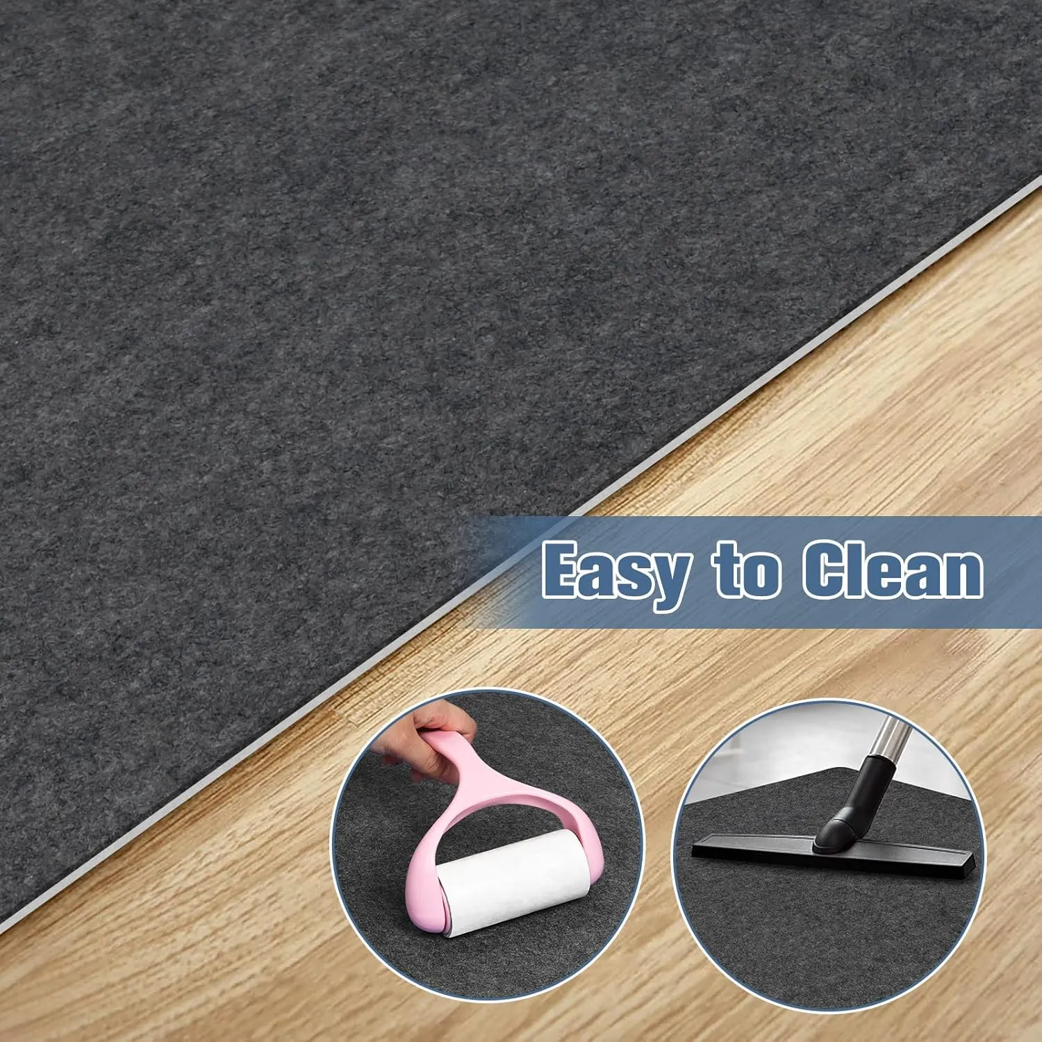 Placoot Office Chair Mat for Hardwood Floor, 55"x35" Computer Chair Rug,Under Desk Mat, Large Anti-Slip Floor Protector for Home Office
