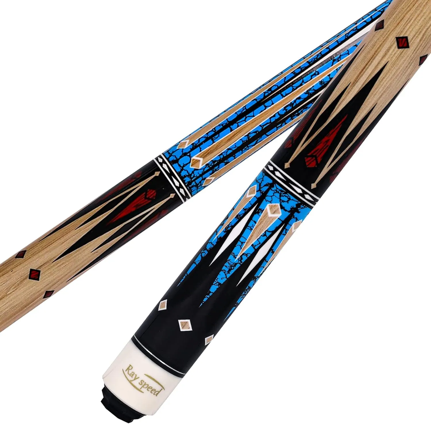 Pool Cue Stick with Hard Case Hardwood Canadian Maple Professional Billiard Pool Stick 58" 2-Pieces 19/20oz Pool Stick Set