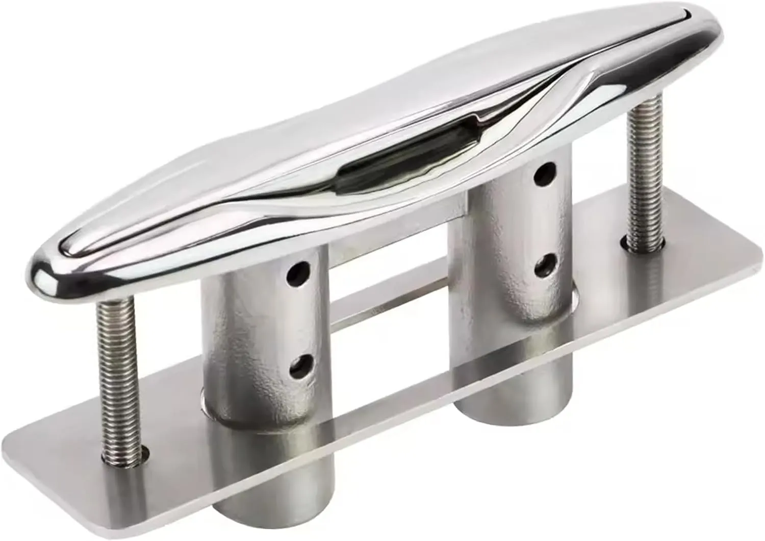 Pop Up Boat Cleat, 316 Stainless Steel, Retractable Marine Grade Flush Mount Dock Cleat with Backing Plate for Yacht