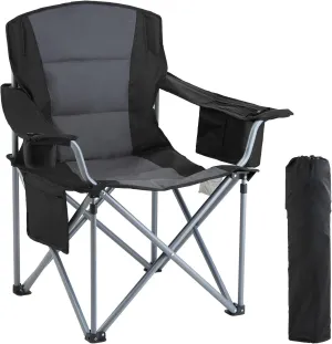 Portable Camping Chair Heavy Duty Outdoor Folding Chairs with Cup Holder,Suitable for Beach, Lawn, Picnic, Fishing, Backpacking