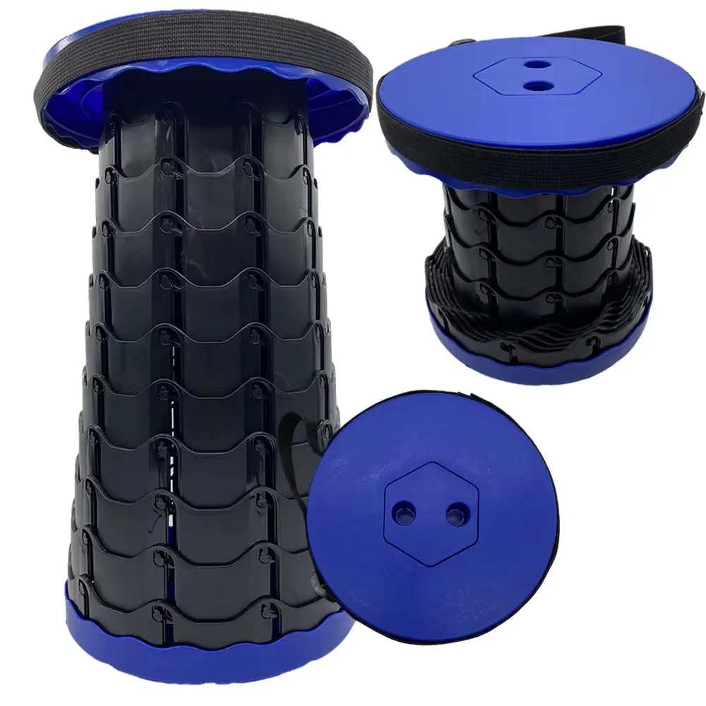 Portable Folding Stool Chair for Outdoor, Camping & Fishing - Retractable Lounge Seat
