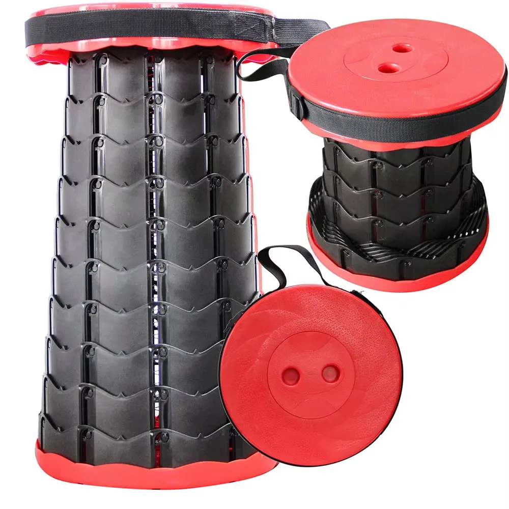 Portable Folding Stool Chair for Outdoor, Camping & Fishing - Retractable Lounge Seat