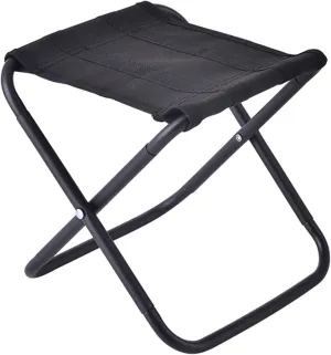 Portable Outdoor Folding Chair with Cooler Bag - Perfect for Hiking, Camping, Fishing and BBQ (Size : Black Style C)