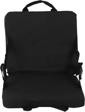 Portable Stadium Seat,Black Padded Folding Stadium Chair with Backrest Bleacher Cushion Lightweight Outdoor Portable Adjustable Camping Cushion Chair with Handle and Pocket