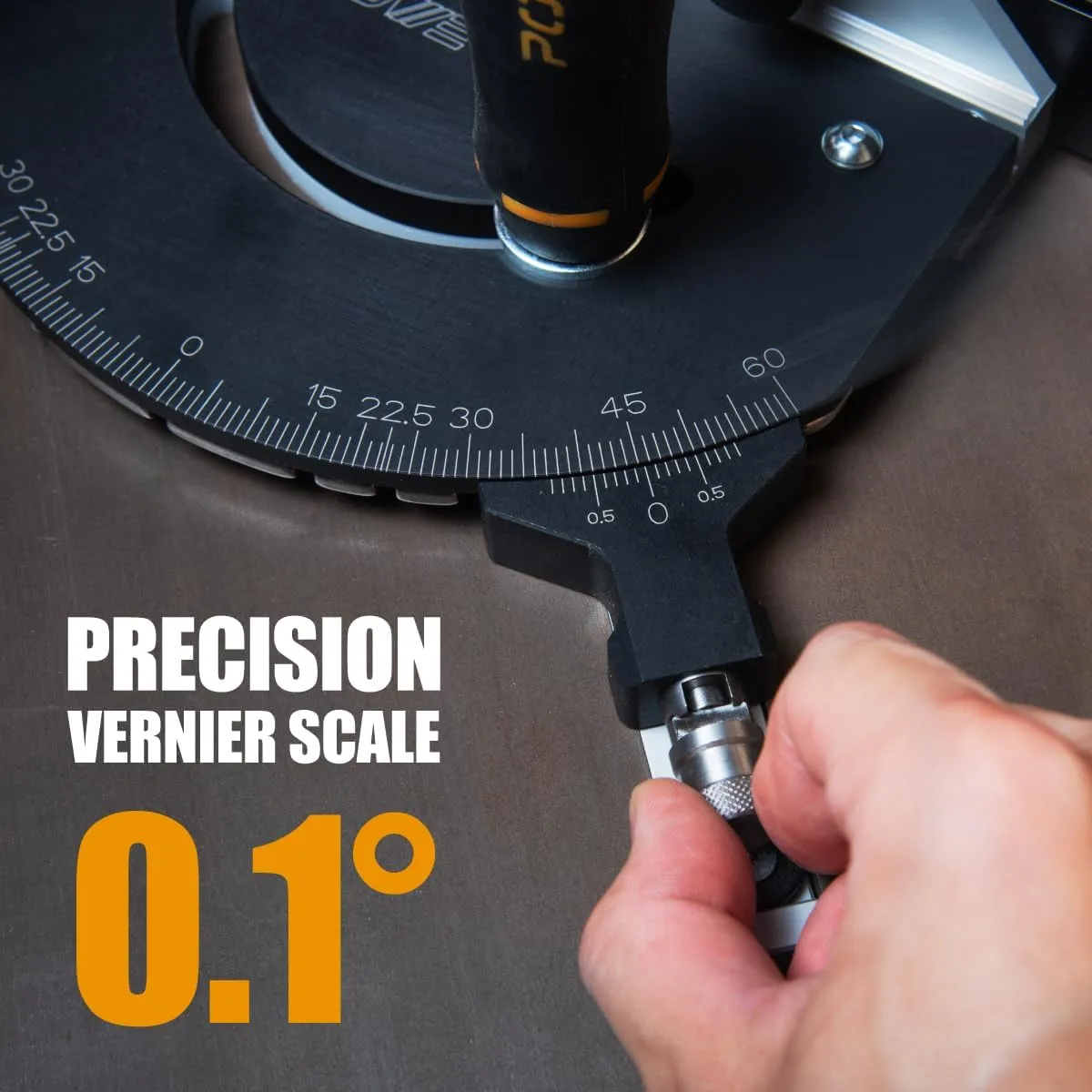 POWERTEC Precision Miter Gauge System for Table Saw Kit w/Telescoping Fence | 11 Preset Angle Stops, Extension Fence with Scale and Flip Stop (71766)