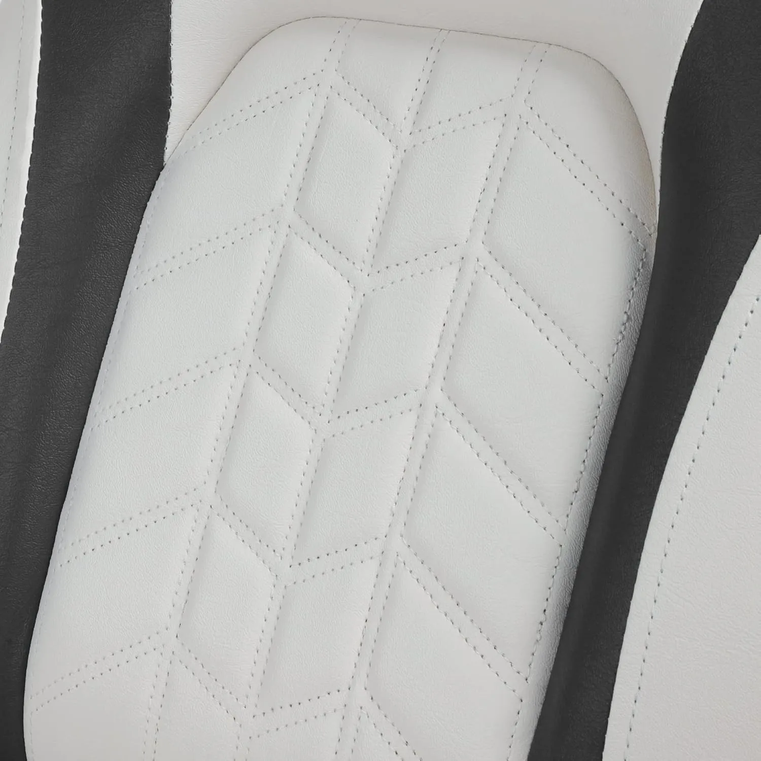 Premium Marine A Pair of High Back Folding Boat Seat, Fishing Marine Seats with Stainless Steel Screws, White/Charcoal(2 Seats)