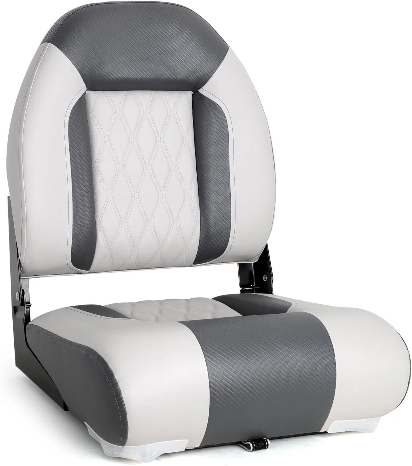 Premium Marine A Pair of High Back Folding Boat Seat, Fishing Marine Seats with Stainless Steel Screws