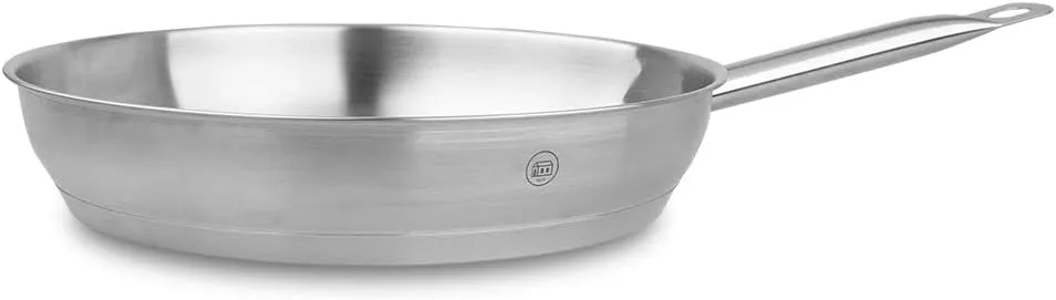 PRO-X 058524 Frying Pan 30 cm 18/10 Stainless Steel Induction Dishwasher Safe Oven Safe Silver