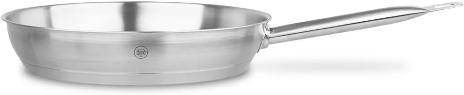 PRO-X 058524 Frying Pan 30 cm 18/10 Stainless Steel Induction Dishwasher Safe Oven Safe Silver
