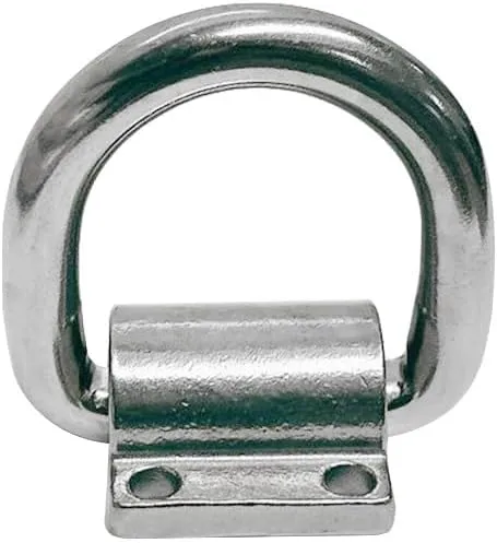 Prolinemax Marine Boat Stainless Steel T316 3/4" Bolt-On Lashing Ring D-Ring Anchor Ring