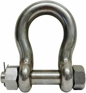 Prolinemax Stainless Steel T316 Drop Forged 5/8" Bolt Pin Anchor Shackle 4000 Lb WLL