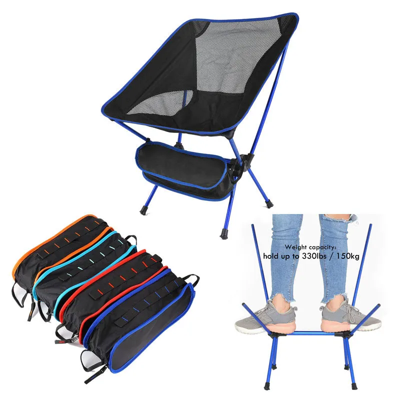 Quality Portable Fishing Travel Outdoor Product diversity Hiking Camping Outdoor Chair Tools Beach Chair Chair Top choice Seat Folding Ultralight High Picnic