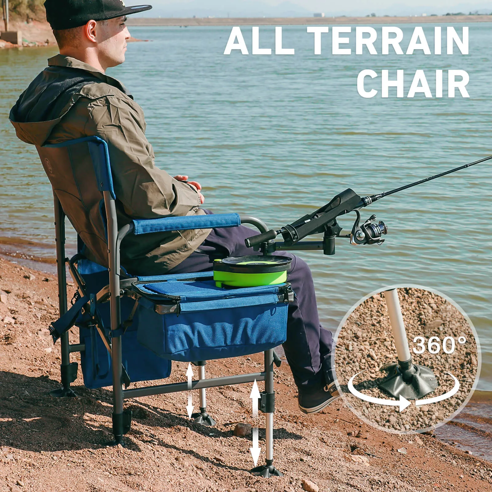 Quick Adjust Fishing Director's Chair