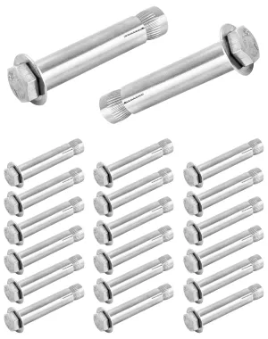 QWORK 304 Stainless Steel External Hex Expansion Bolts M8x60mm, 20 Pcs Anti-Corrosion Metal Bolt for Concrete and Masonry Anchors