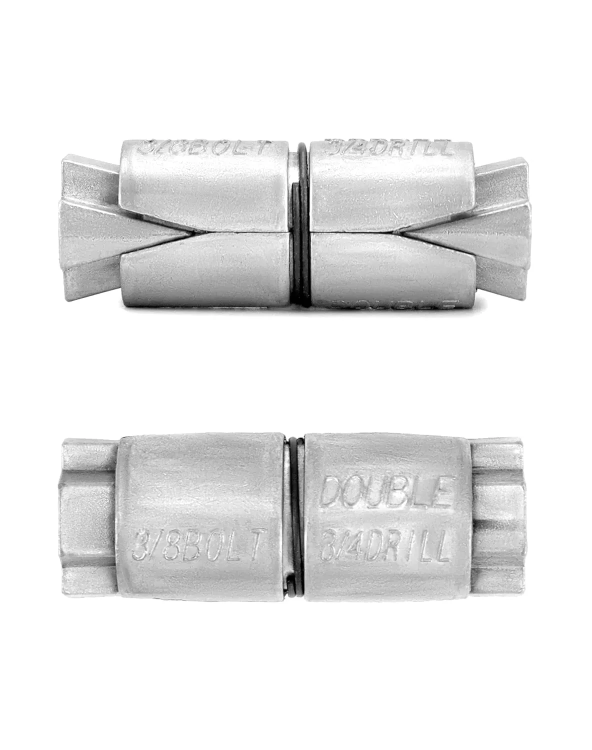 QWORK 3/8"-16 Double Expansion Anchors, 25 Pcs Metal Expansion Bolt for Drywall, Hollow Door Anchors, Concrete Expansion Joint Strips, Brick Anchors